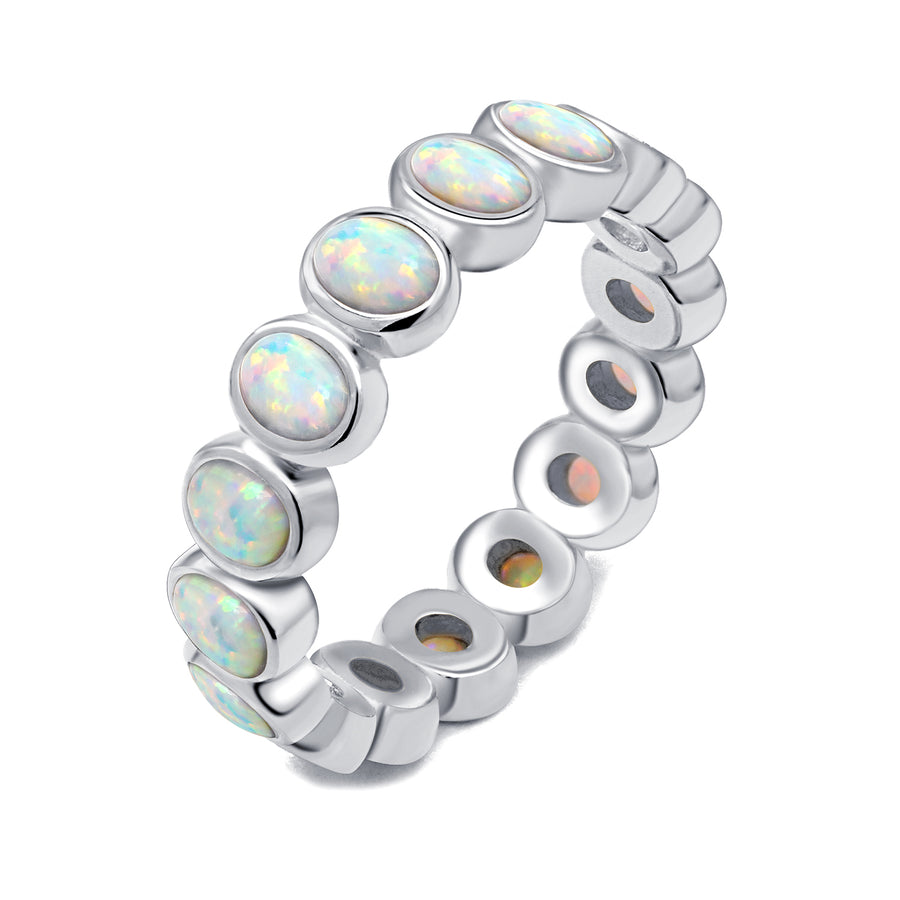 NYHED Opal ring i sterlingsølv