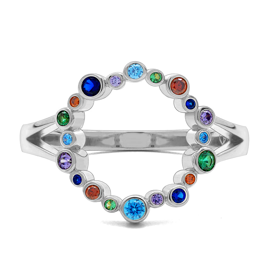 Colorful ring. Sterling sølv med farvede zirkonia